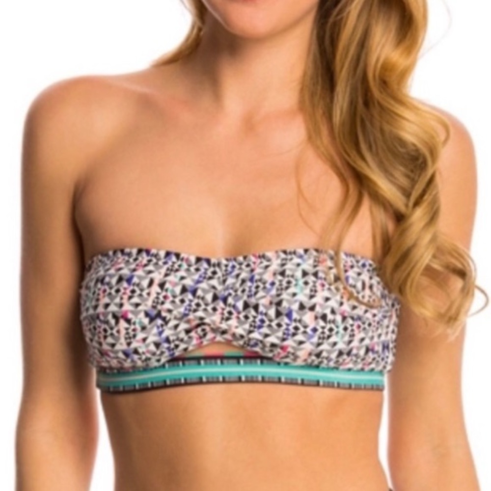 Ella Moss Mazatlan bandeau bikini top Sz M
